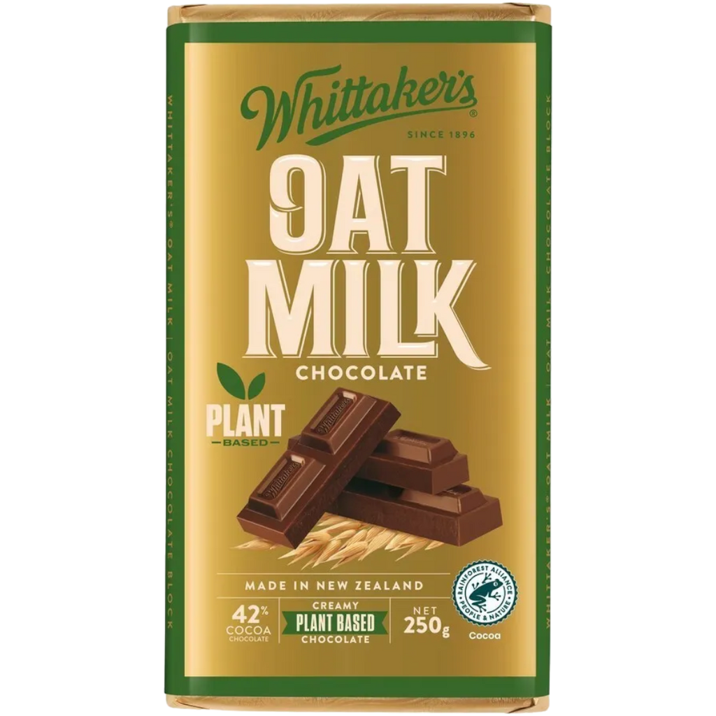 Whittaker's Oat Milk Plant-Based Chocolate Block (New Zealand) - 8.8oz (250g)