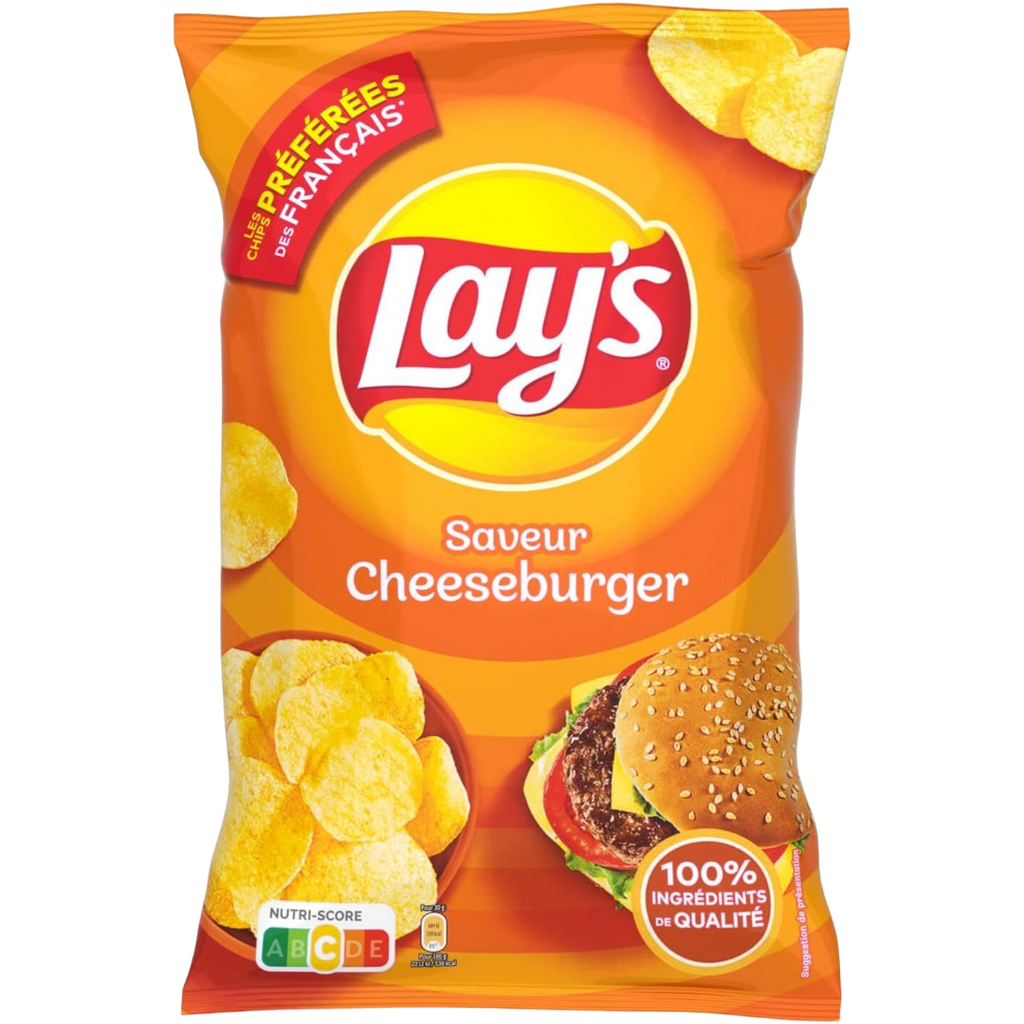 Lay's Cheeseburger Potato Crisps Share Bag (France) - 4.2oz (120g)