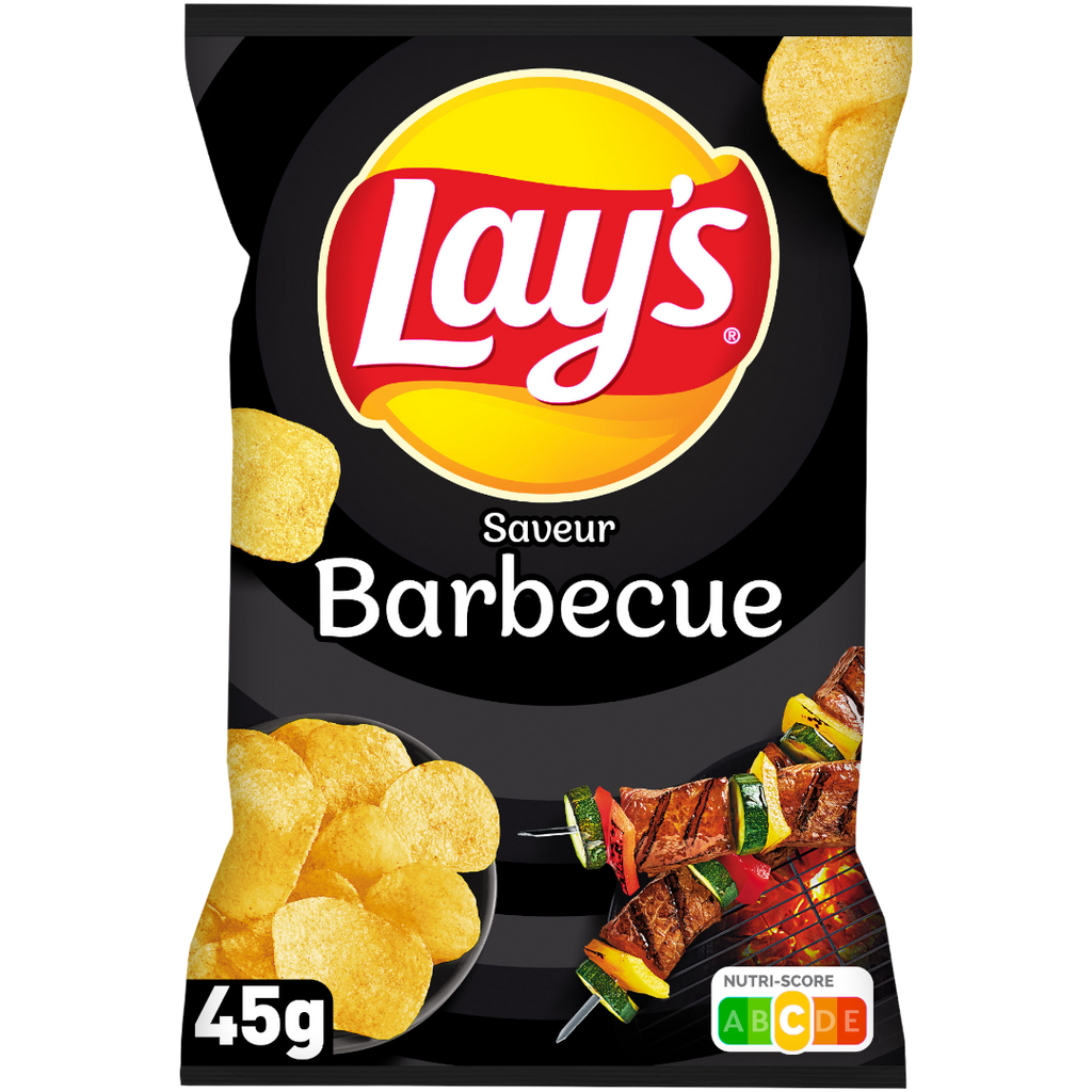 Lay's Barbecue Potato Crisps Grab Bag (France) - 1.6oz (45g)