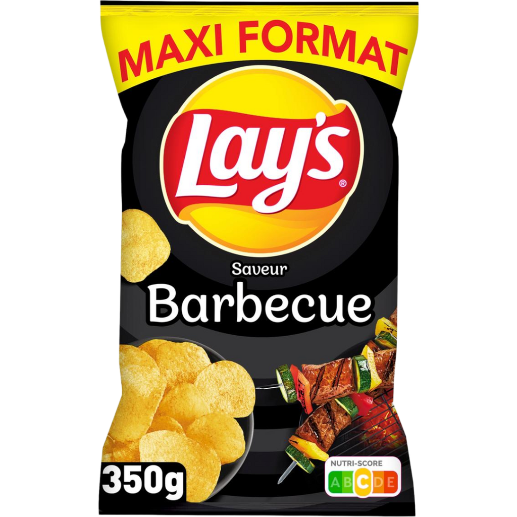 Lay's Barbecue Potato Crisps Maxi Bag (France) - 12.3oz (350g)
