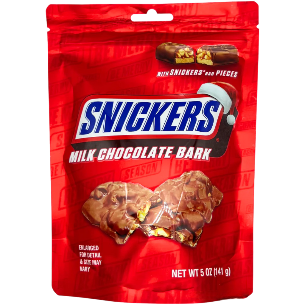 Snickers Milk Chocolate Bark Share Bag (Christmas Limited Edition) - 5oz (141g)