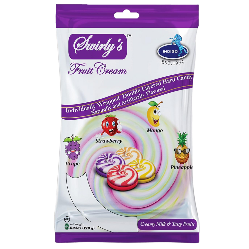 Swirly's Fruit Cream Hard Candy Peg Bag - 4.23oz (120g)