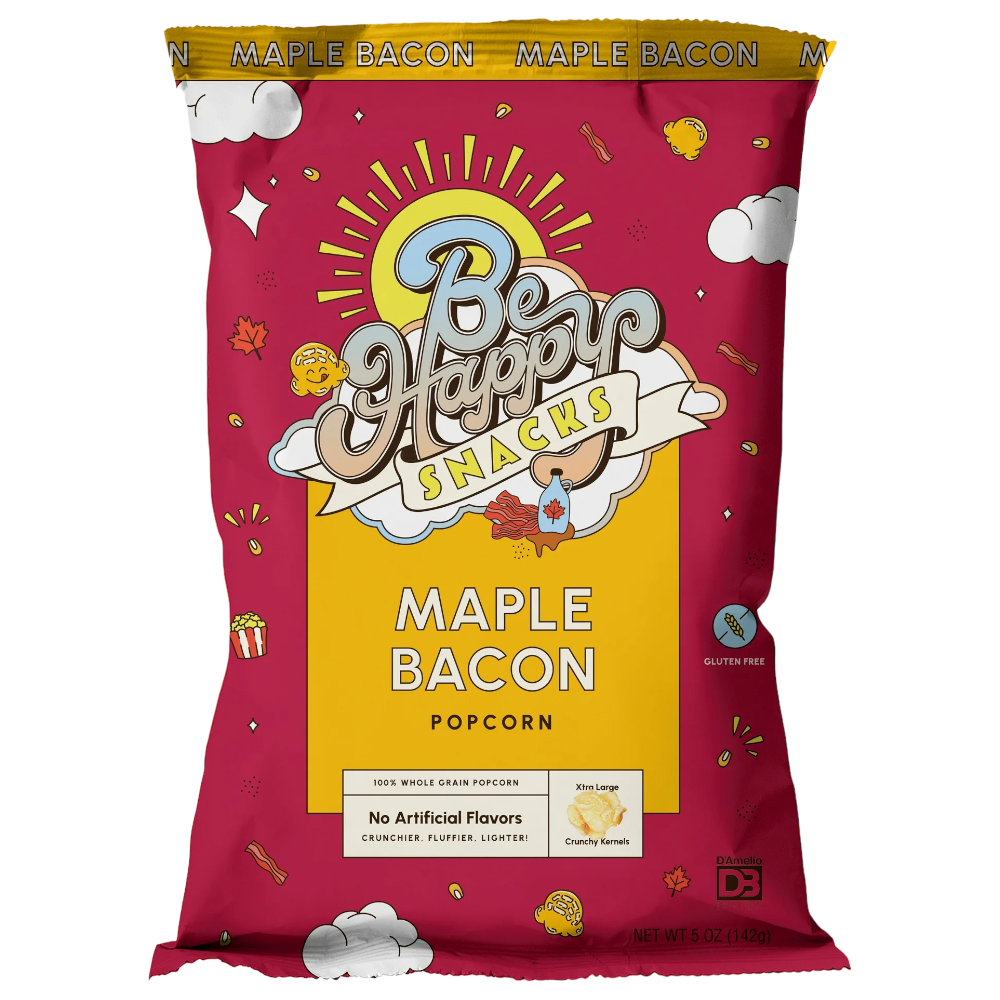 BE HAPPY SNACKS D'Amelio Maple Bacon Popcorn - 5oz (142g)