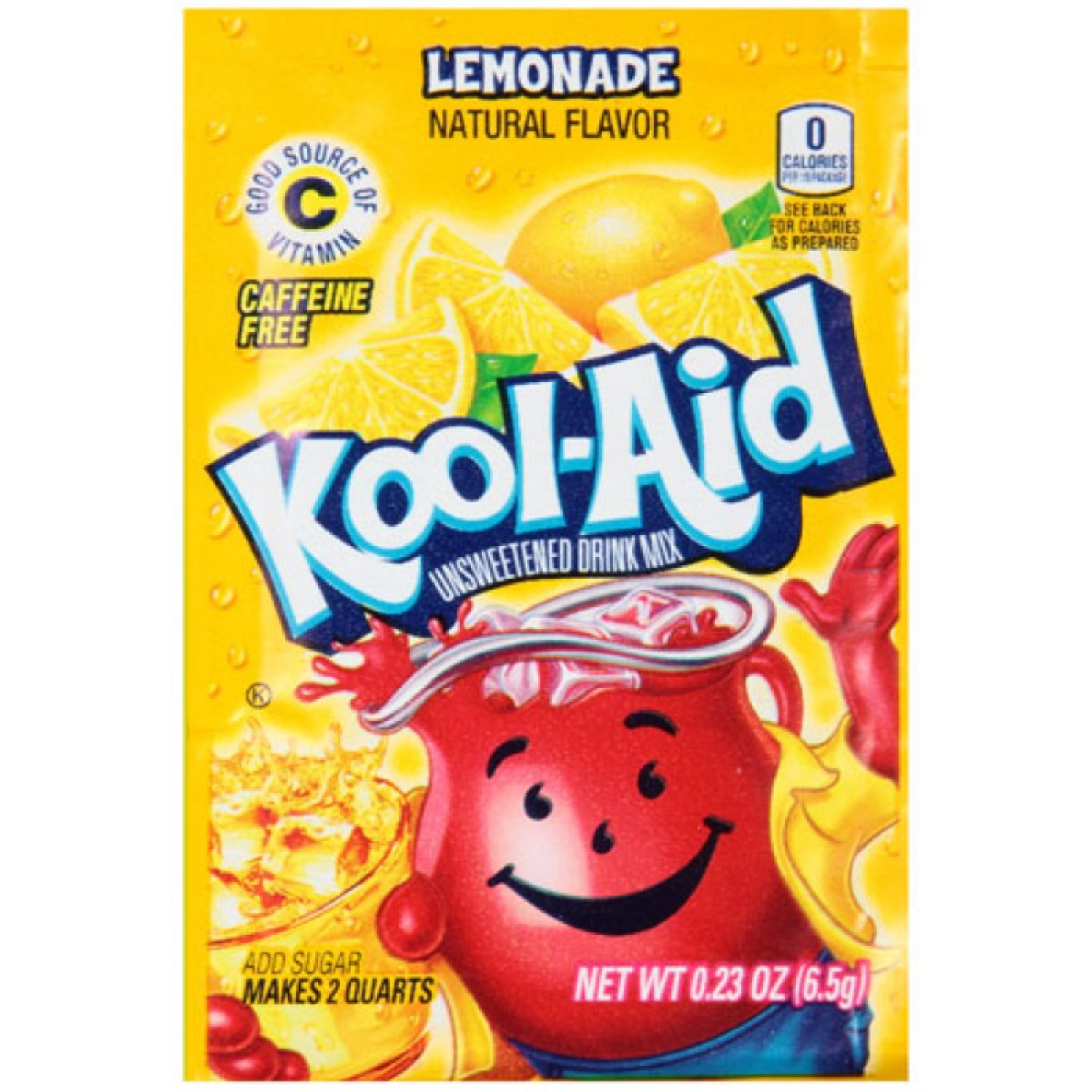 Kool Aid Lemonade Unsweetened Drink Mix Sachet 0.23oz (6.5g)