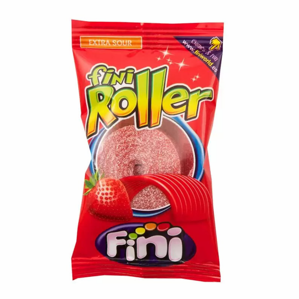 Fini Extra Sour Fizzy Strawberry Roller - 0.7oz (20g)