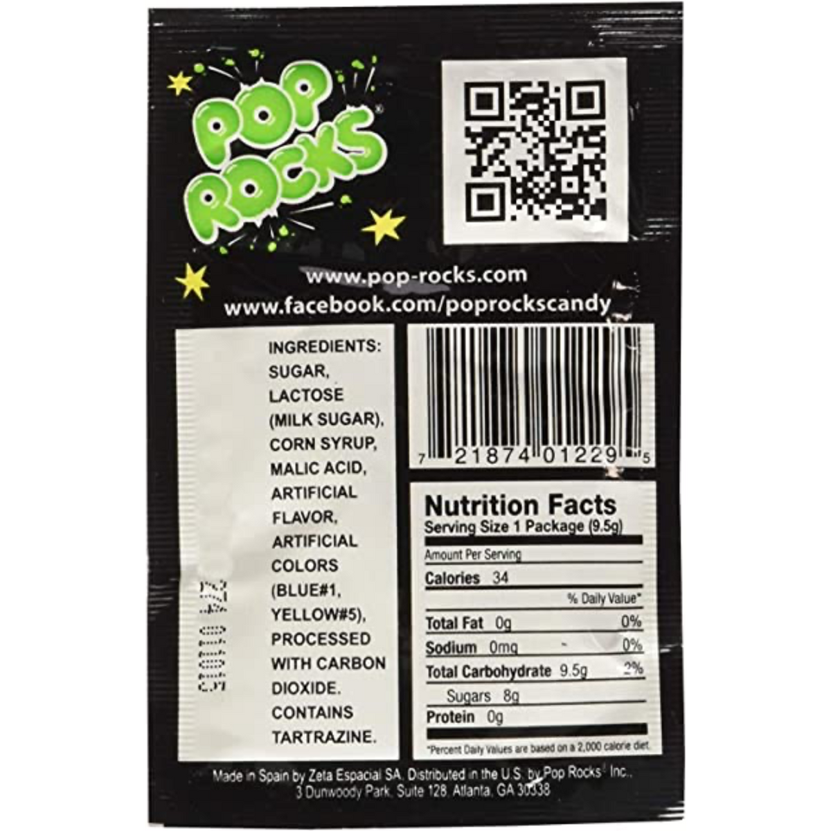 Pop Rocks Green Apple - 0.33oz (9.5g) | Poppin Candy