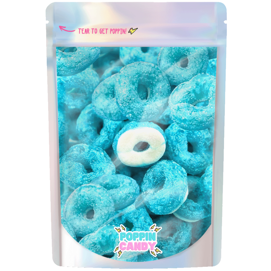 Freeze Dried Blue Raspberry Rings – Poppin Candy