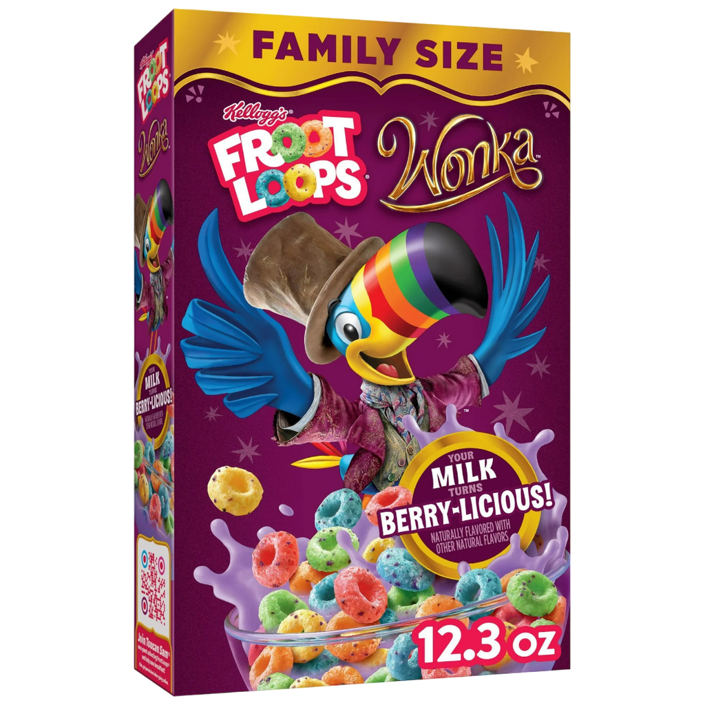Kellogg's Froot Loops Berry-Licious Willy Wonka Limited Edition Family ...