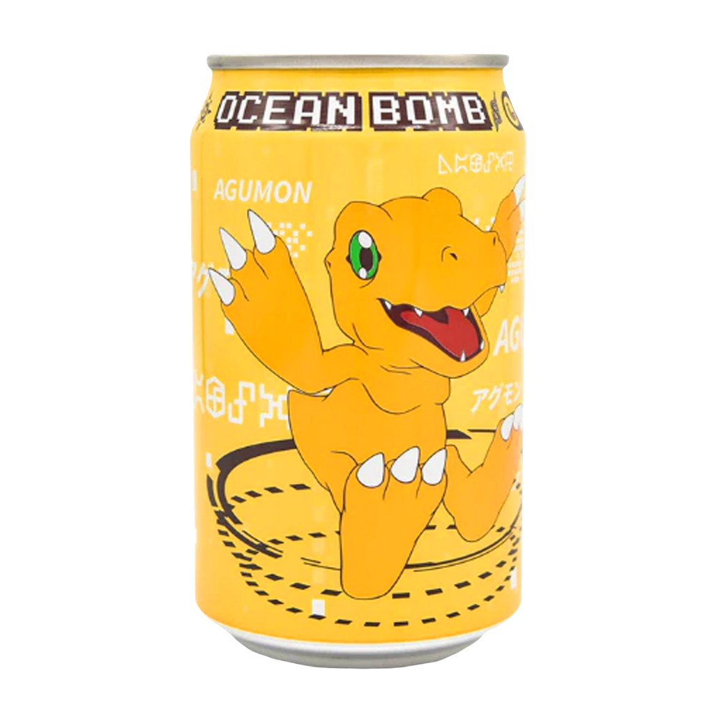 Ocean Bomb Digimon Agumon Banana Flavour Sparkling Water (330ml)