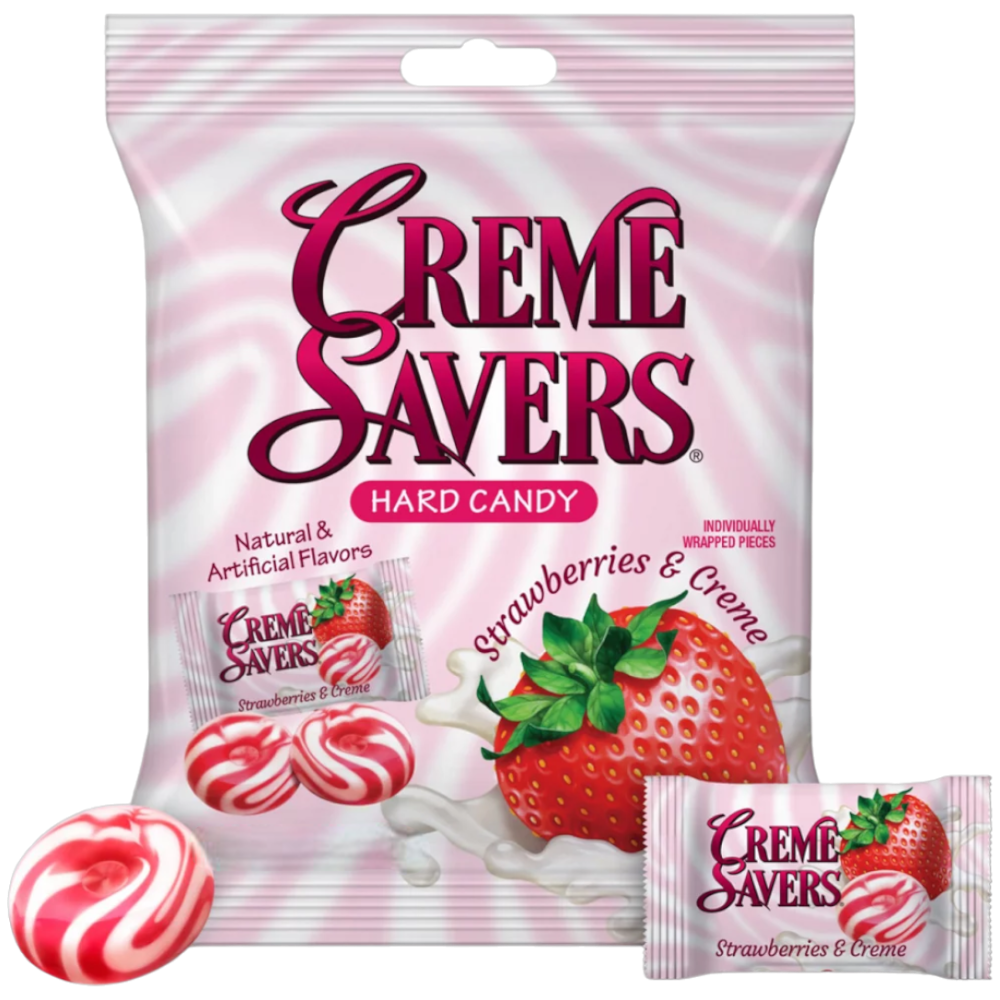 Creme Savers Strawberries & Creme Hard Candy Share Bag - 6.25oz (177g)