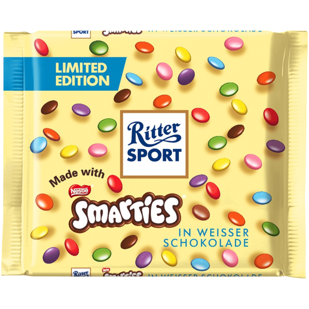 Limited Edition Ritter Sport Smarties White Chocolate (Germany) - 3.52oz (100g)