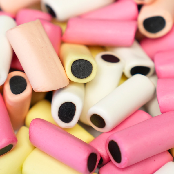Cherry, Banana, Pineapple & Blackcurrant Soft Liquorice Sticks