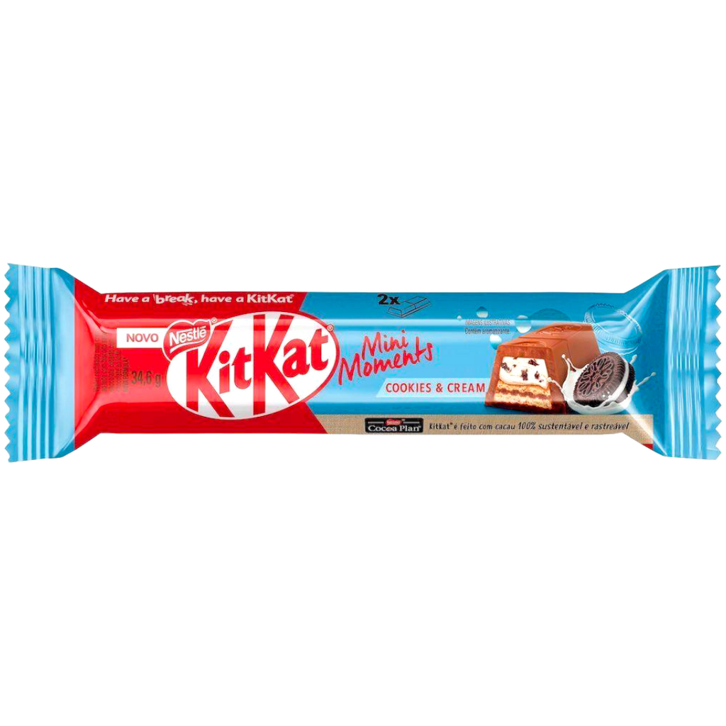 Kit Kat Chunky Cookies & Cream Mini Moments Bar (Brazil) - 1.22oz (34.6g)