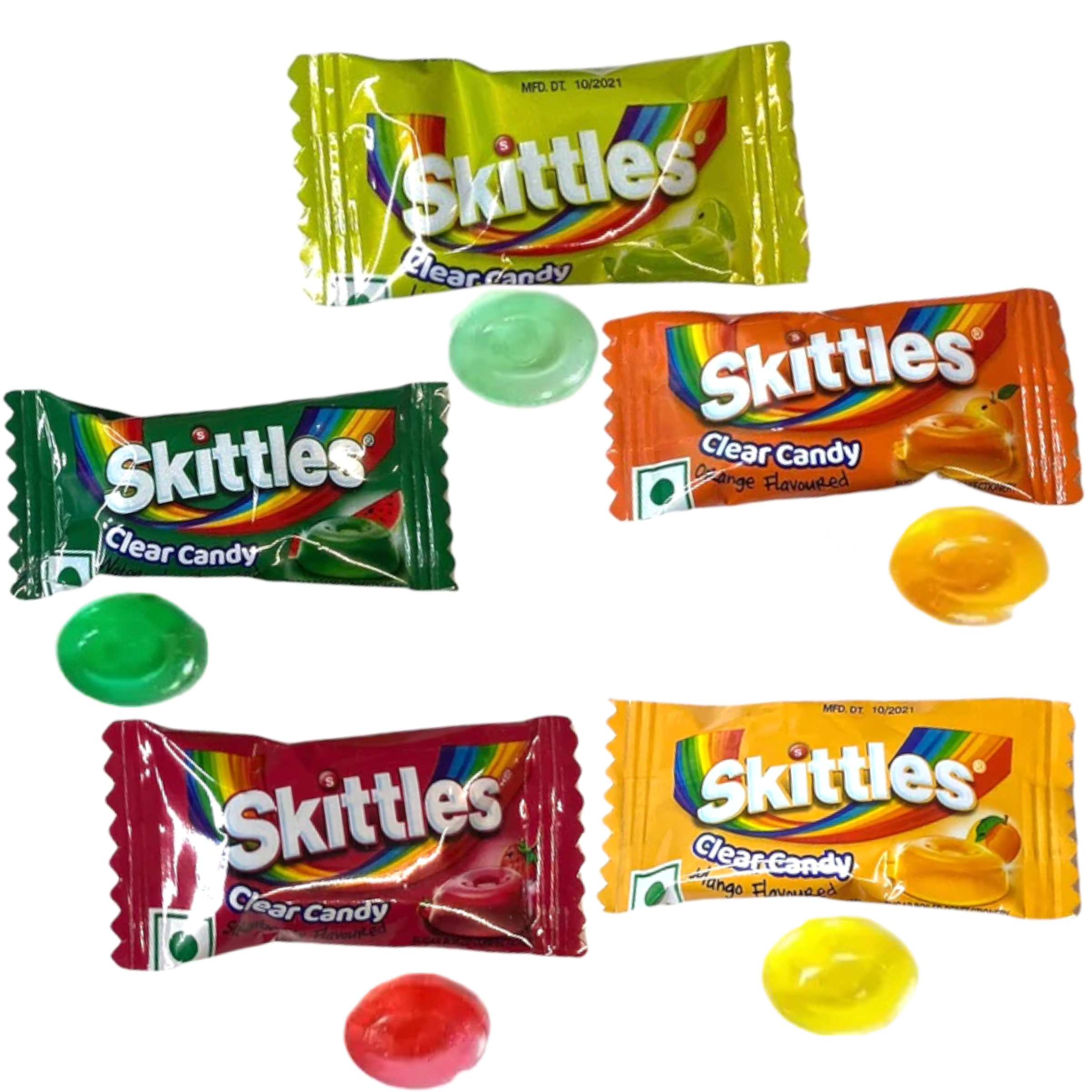 Skittles Clear Candy SINGLE PIECE (India) - 0.1oz (2.5g)