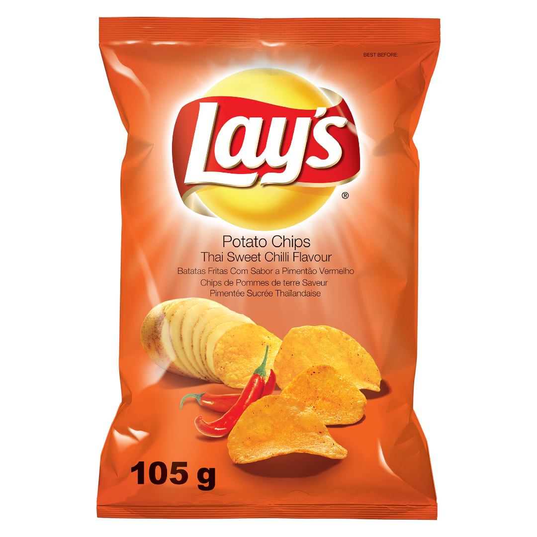 Lay's Thai Sweet Chilli Flavour Potato Crisps – 3.7oz (105g)