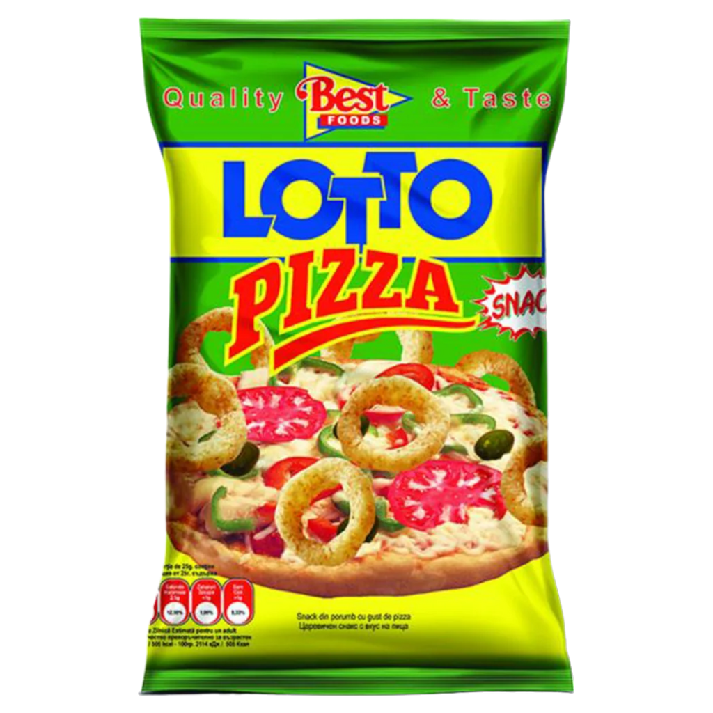 Lotto Pizza Flavoured Potato Rings (Bulgaria) - 2.6oz (75g)