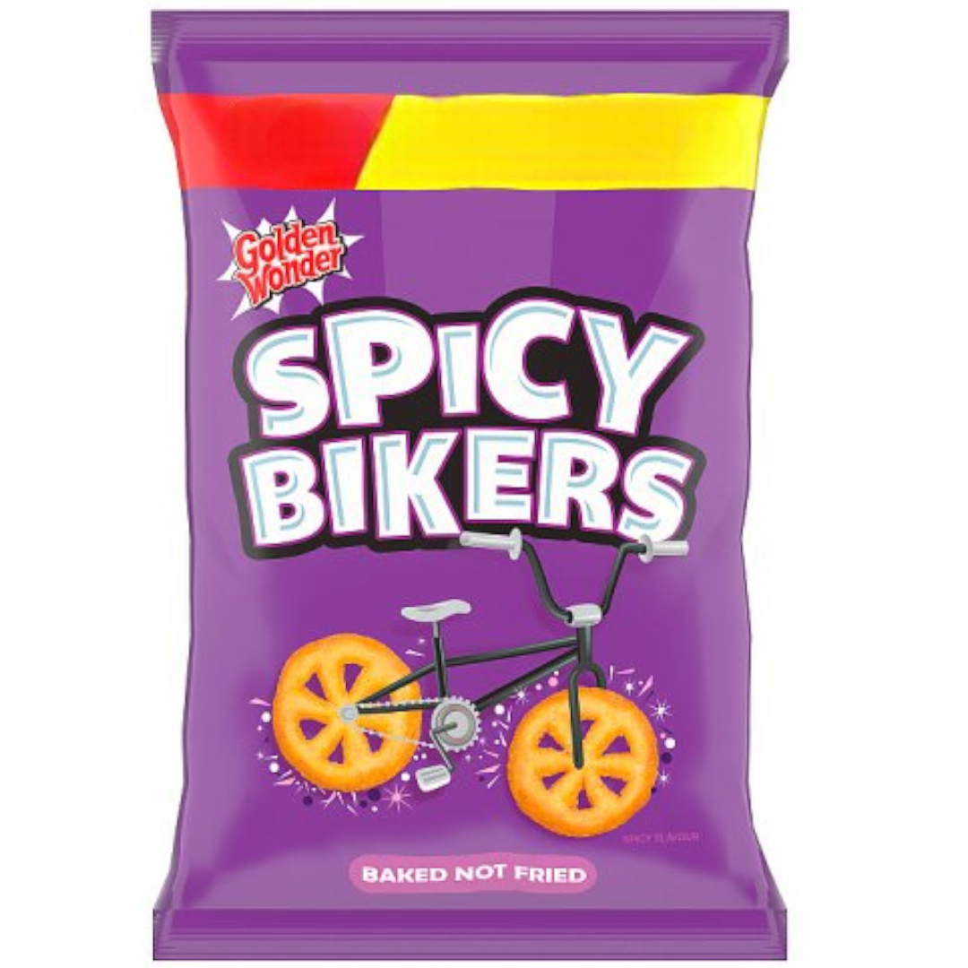 Golden Wonder Spicy Bikers Crisps - 0.7oz (22g)