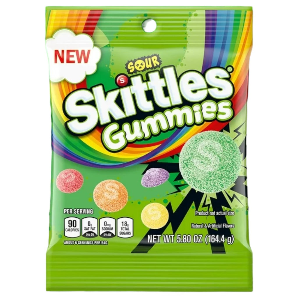 Skittles Sour Gummies Peg Bag - 5.7oz (164g)