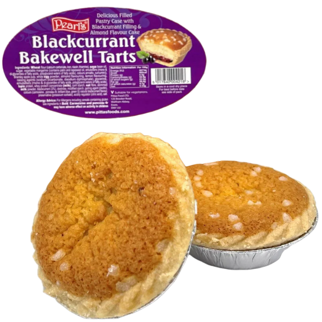 Pearls Blackcurrant Bakewell Tarts Single - 4.4oz (125g)