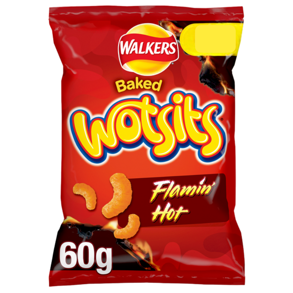 Walkers Wotsits Flamin' Hot Snacks - 2.1oz (60g)