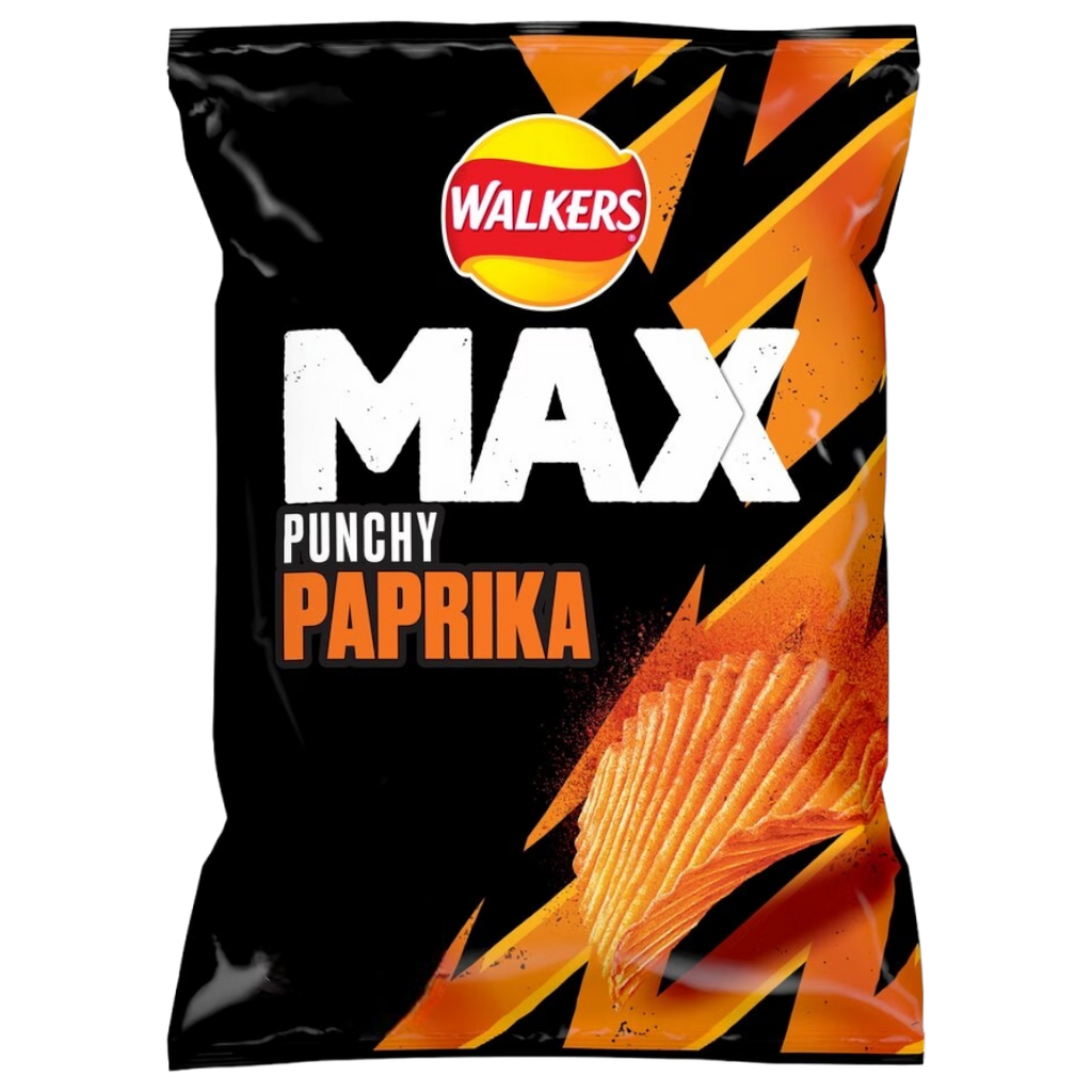 Walkers Max Punchy Paprika Crisps - 2.4oz (70g)