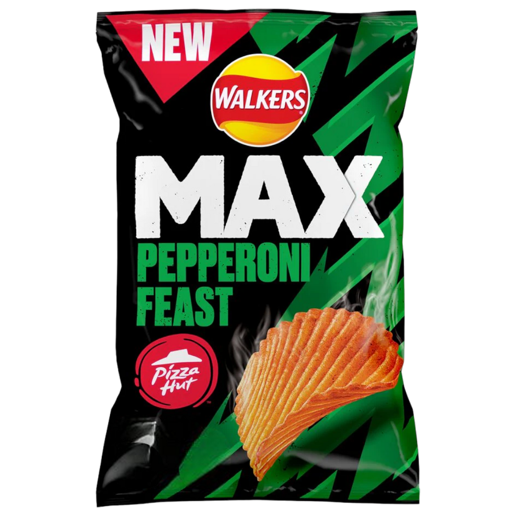 Walkers Max Pizza Hut Pepperoni Feast Crisps - 2.4oz (70g)