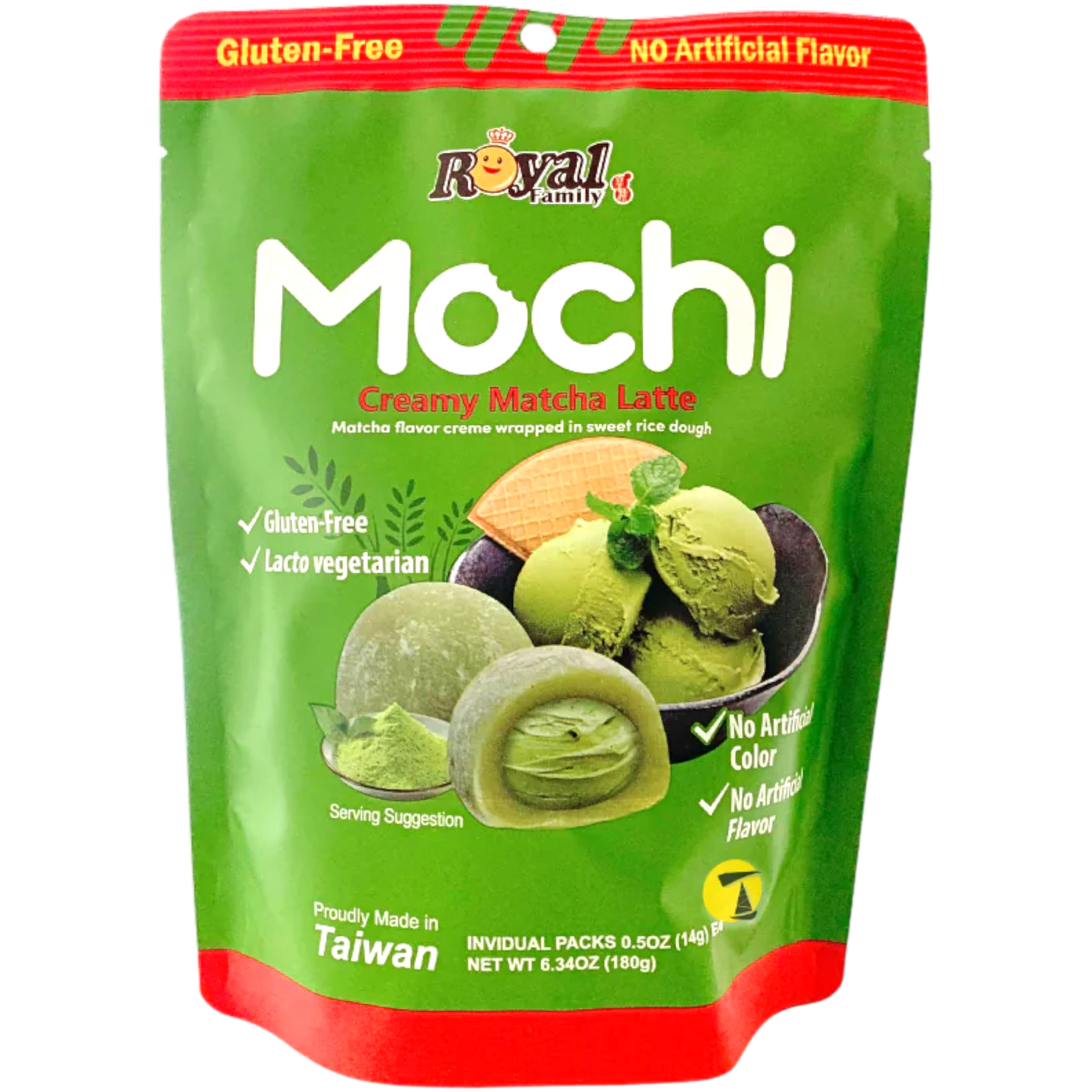 Royal Family Mochi Creamy Matcha Latte Flavour (Taiwan) - 6.34oz (180g)