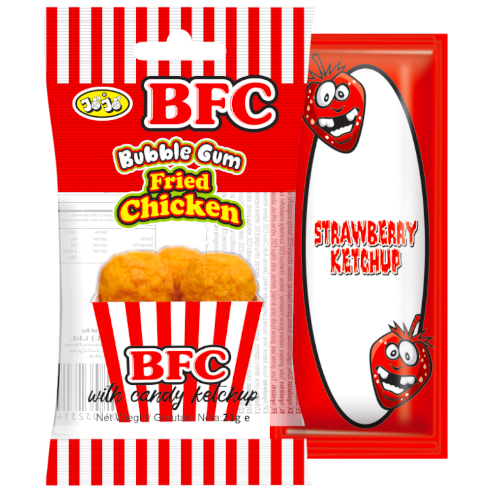 Bubble Gum Fried Chicken with Candy Ketchup - 0.7oz (21g) – Poppin Candy