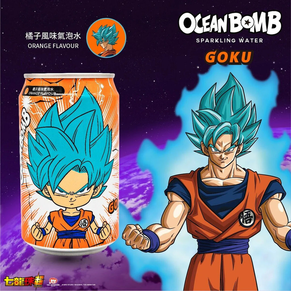 Ocean Bomb Dragon Ball Z Goku Orange Flavour Sparkling Water - 11.1fl oz (330ml)