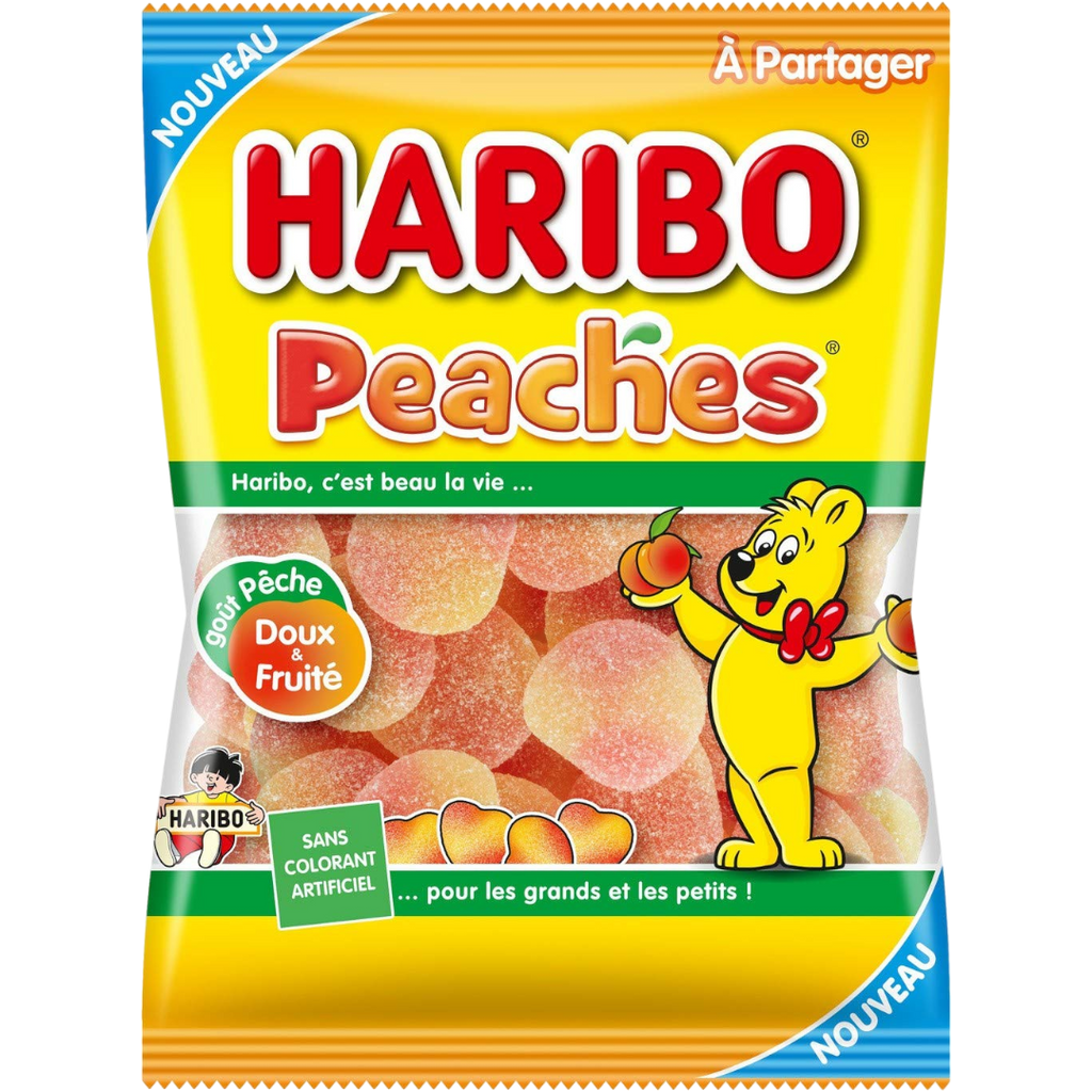 Haribo Peaches XL Bag (France) - 8.8oz (250g)