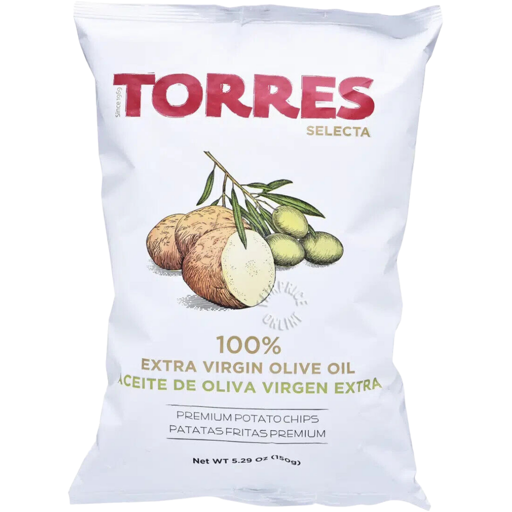 Torres Extra Virgin Olive Oil Flavour Potato Crisps Share Bag (Spain) - 5.29oz (150g)