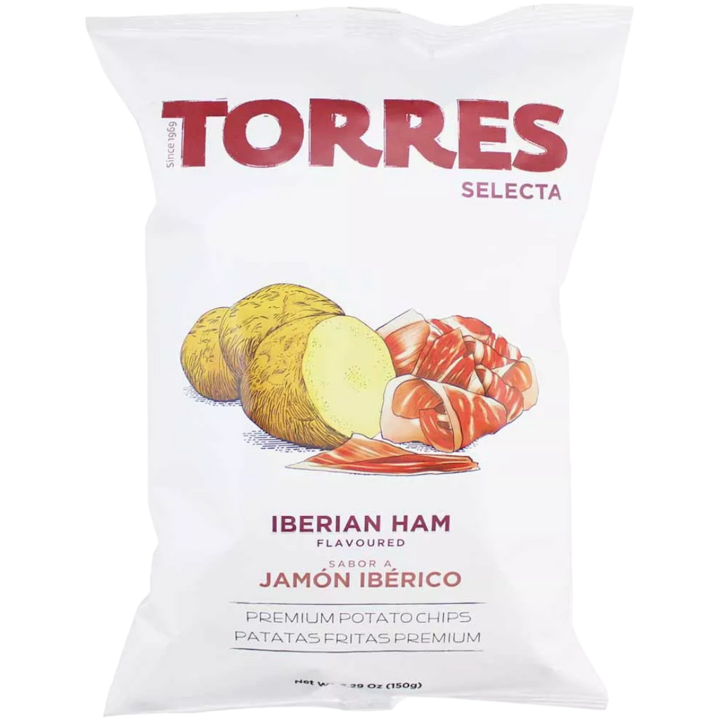 Torres Iberian Ham Flavour Potato Crisps Share Bag (Spain) - 5.29oz (150g)