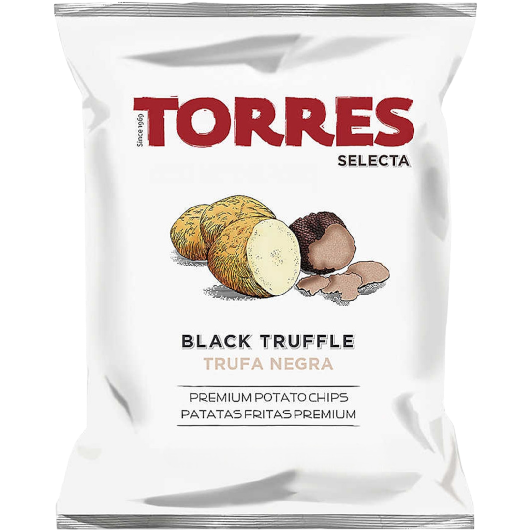 Torres Black Truffle Flavour Potato Crisps Share Bag (Spain) - 4.41oz (125g)