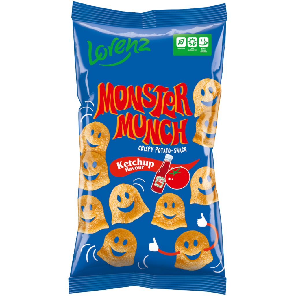 Lorenz Monster Munch Ketchup Flavour Potato Crisps (France) - 2.82oz (80g)