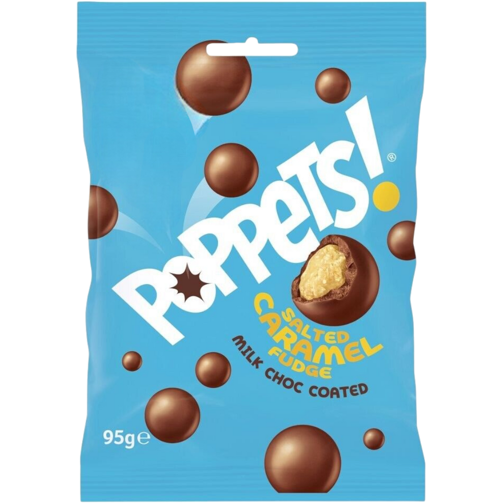 Poppets Milk Chocolate Coated Salted Caramel Fudge Peg Bag - 3.35oz (95g)