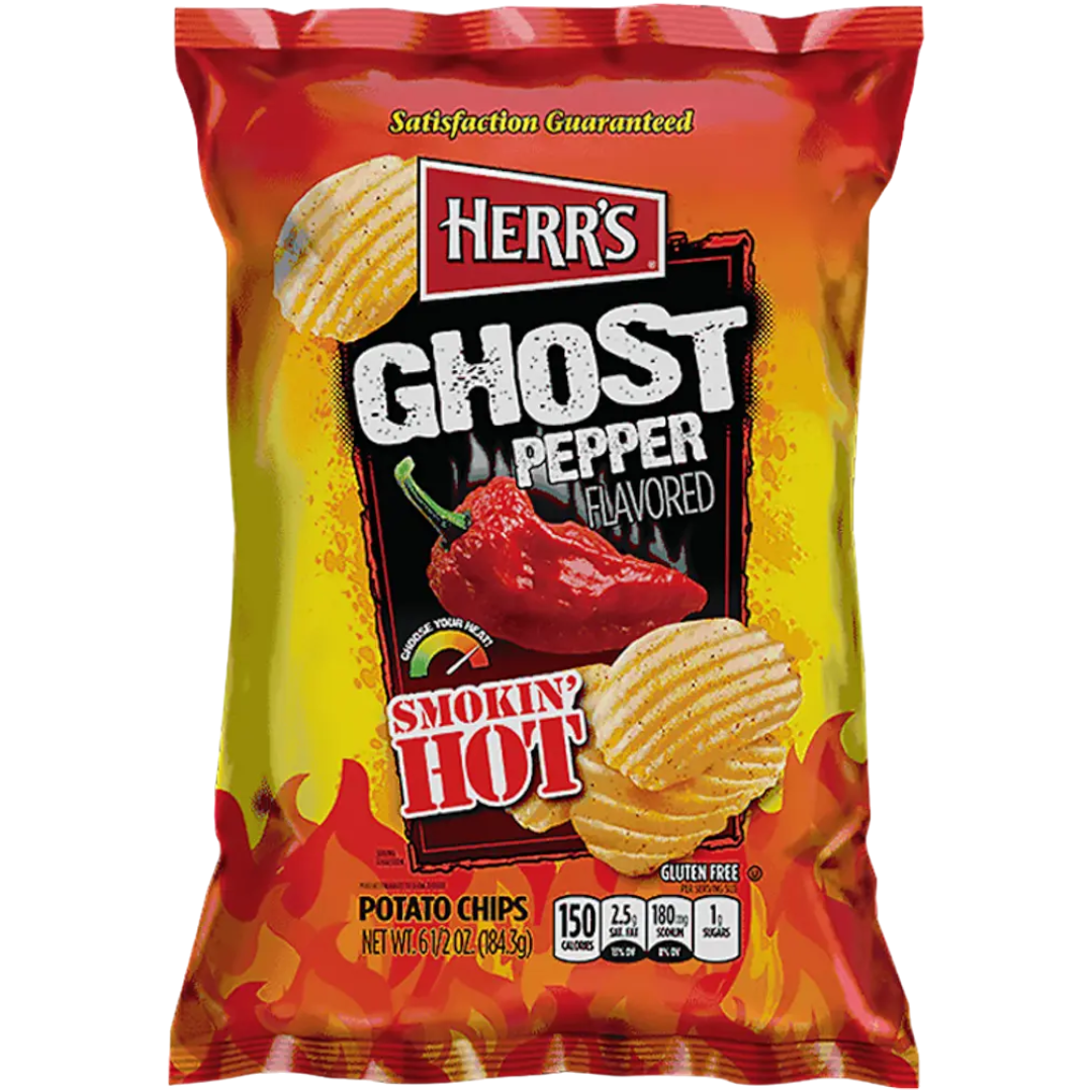 Herr's Smokin' Hot Ghost Pepper Potato Chips - 6oz (170g)