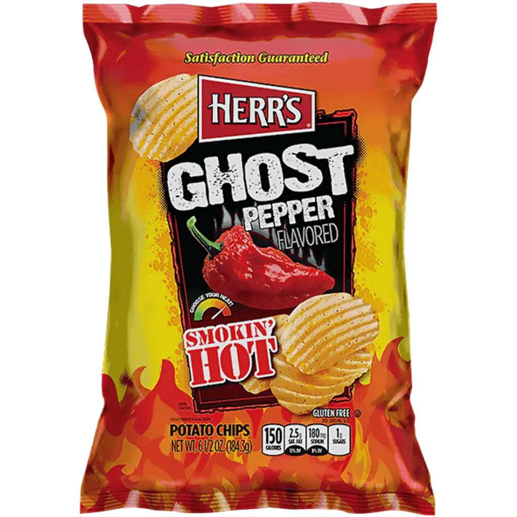 Herr's Smokin' Hot Ghost Pepper Potato Chips - 6oz (170g)