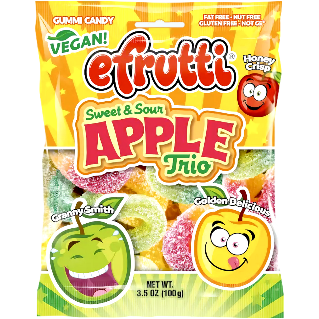 E.Frutti Sweet & Sour Apple Trio Peg Bag - 3.5oz (100g)