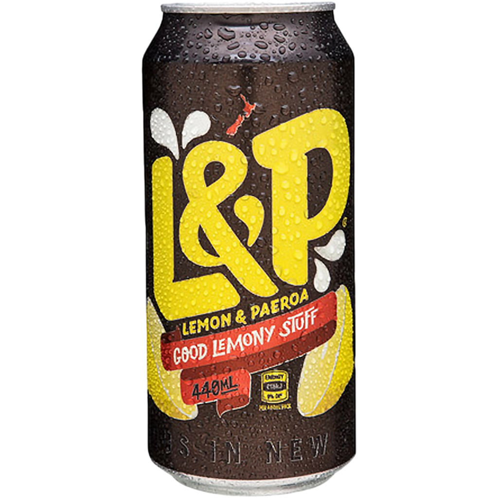 L&P Lemon & Peroa Soda Large Can (New Zealand) - 12.8fl.oz (440ml)