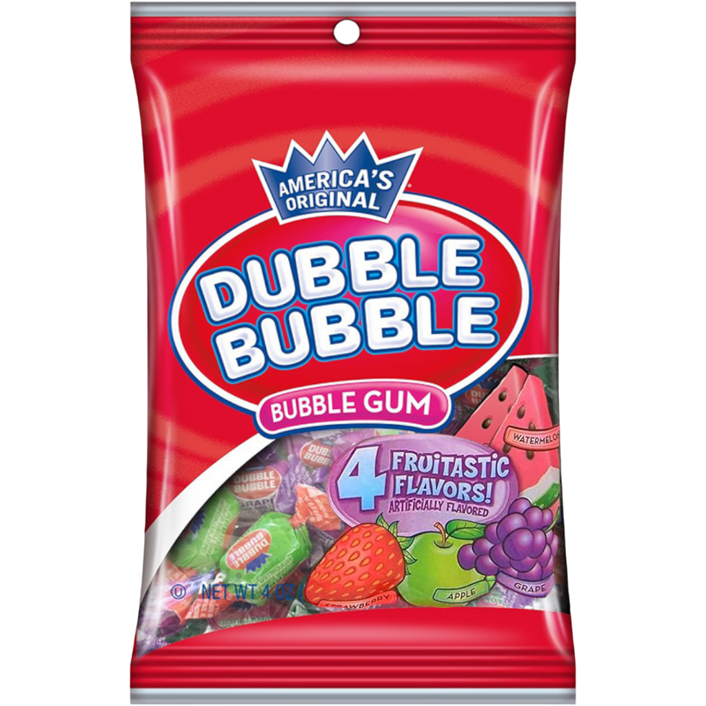 Dubble Bubble Flavour Twist Bubble Gum Peg Bag - 4oz (113g)