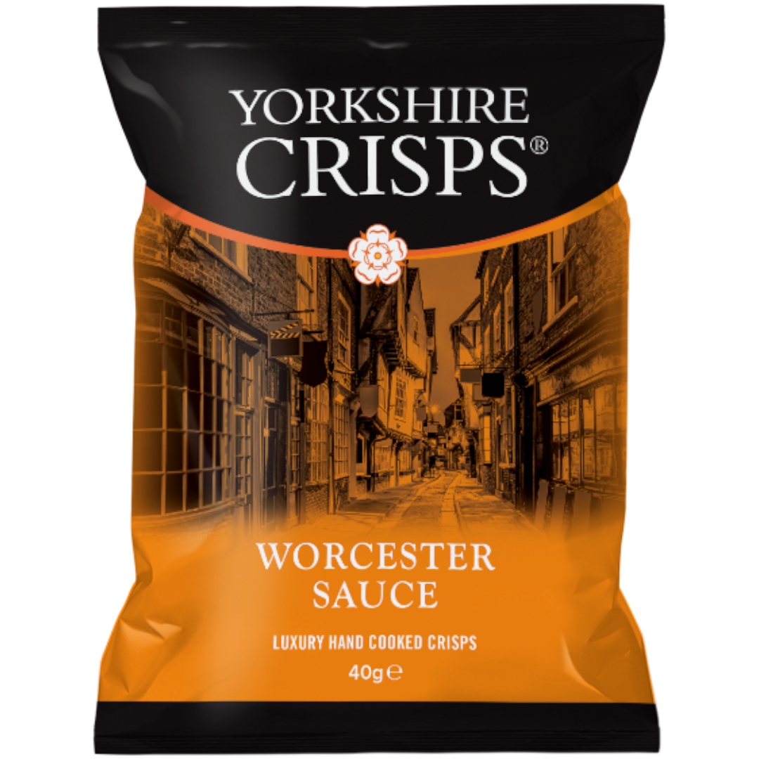 Yorkshire Crisps Worcester Sauce Flavour 1.4oz (40g) Poppin Candy
