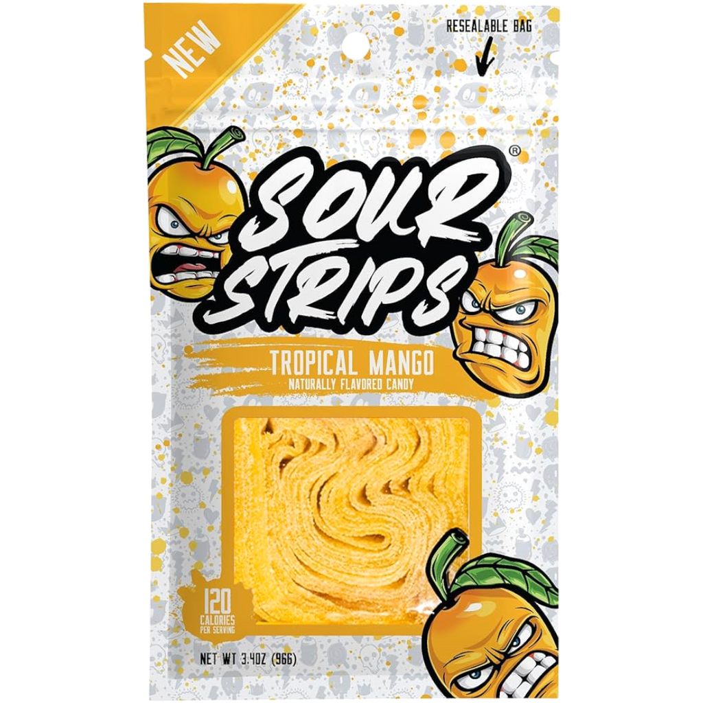 Sour Strips Tropical Mango Peg Bag - 3.4oz (96g)