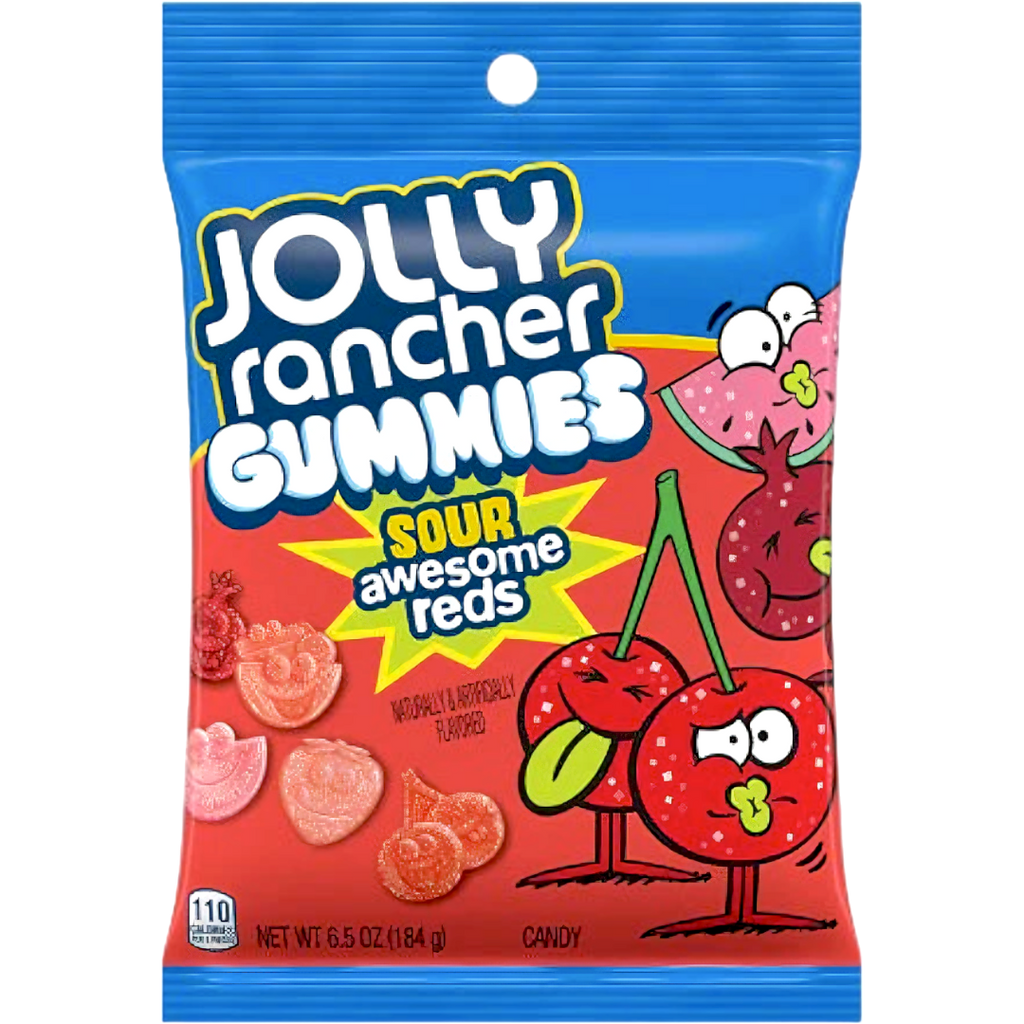 Jolly Rancher Gummies Sour Awesome Reds Peg Bag - 6.5oz (184g)