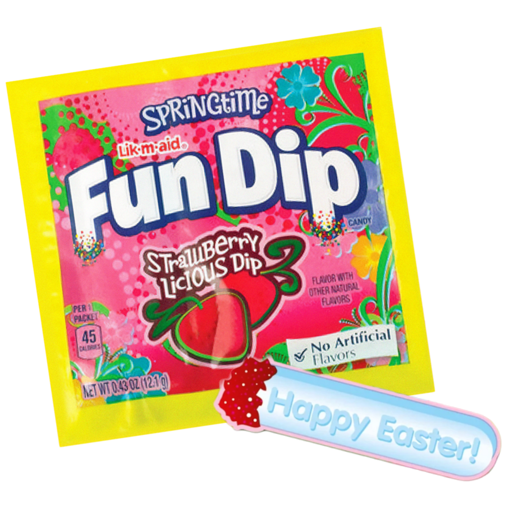 Wonka Fun Dip Lik-M-Aid Springtime Strawberry Licious - 0.43oz (12.1g)