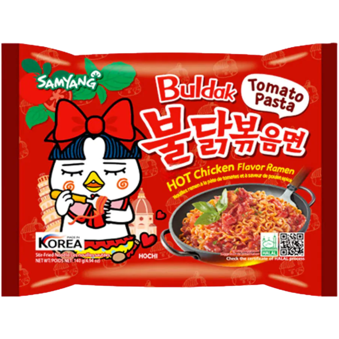 Samyang Buldak Tomato Pasta Flavour Spicy Ramen - 4.93oz (140g)