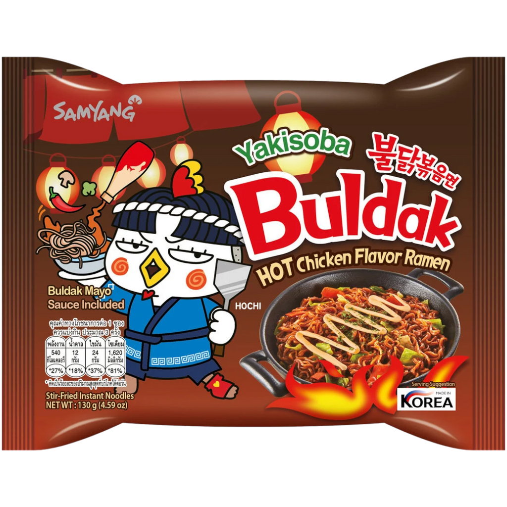 Samyang Buldak Yakisoba Flavour Spicy Ramen - 4.59oz (130g) BB 10/05/24