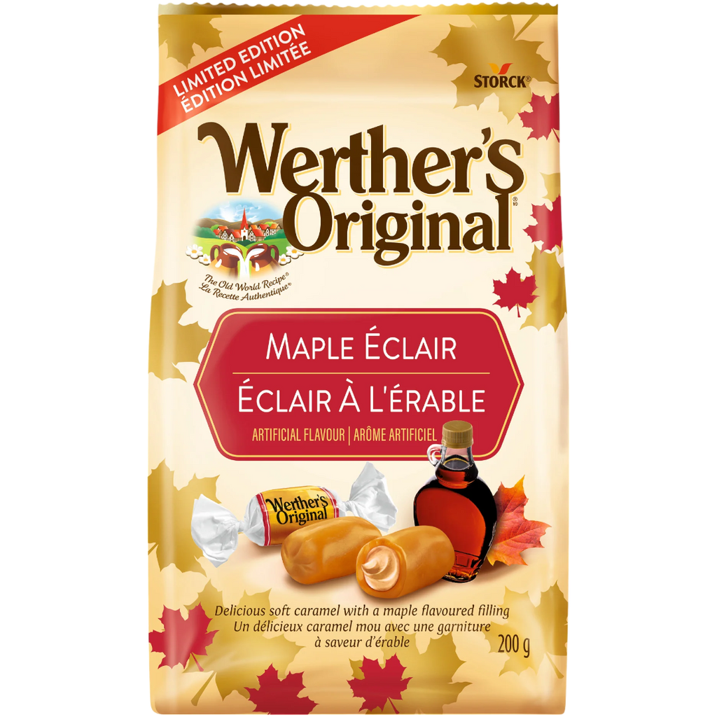 Werther's Original Soft Caramels Maple Eclair Crème Flavour Share Bag (Canada) - 7oz (200g)