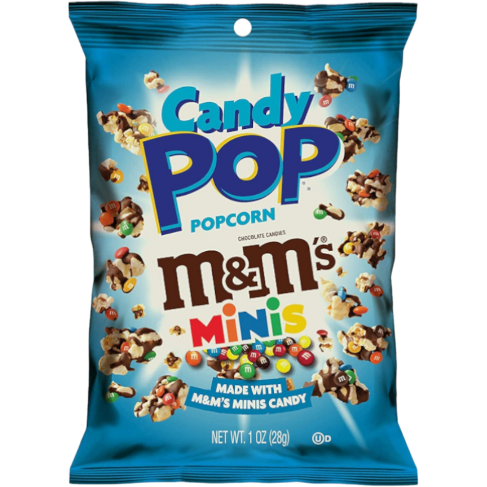 Candy Pop M&M's Minis Popcorn - 1oz (28g) – Poppin Candy