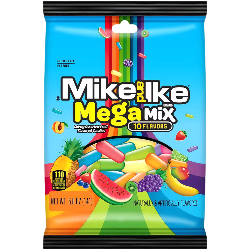 Mike & Ike Mega Mix Peg Bag - 5oz (141g)