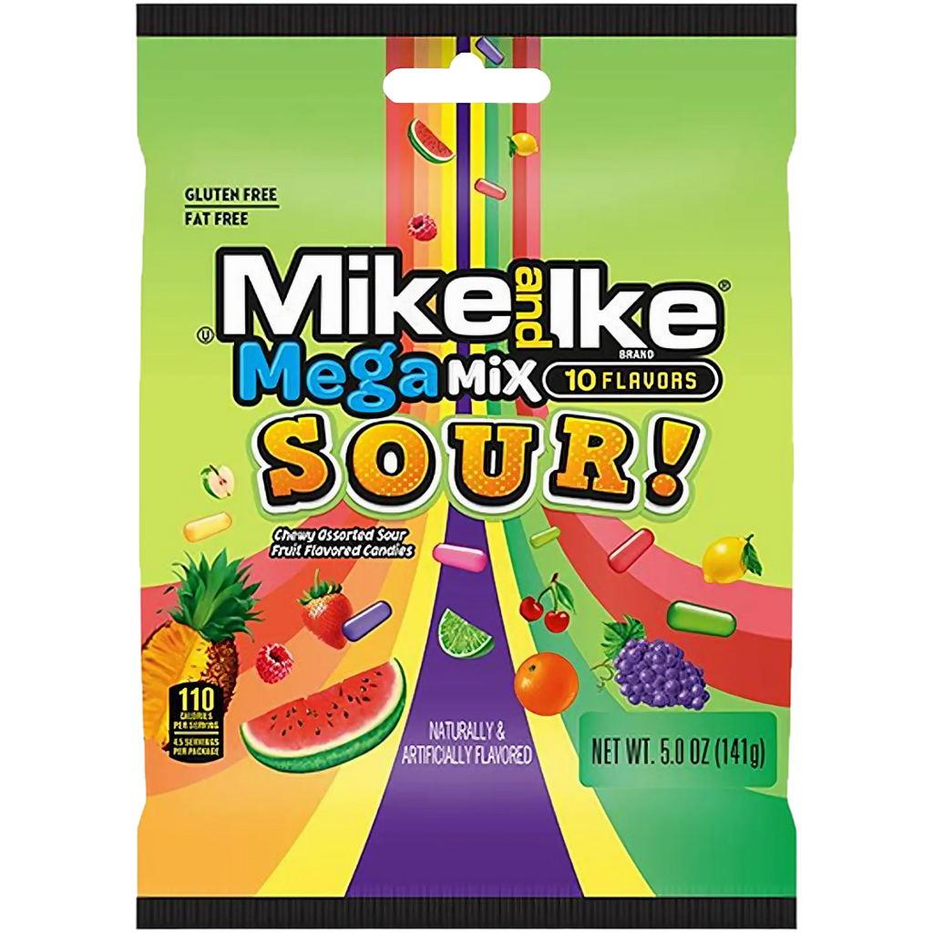 Mike & Ike Sour Mega Mix Peg Bag - 5oz (141g)